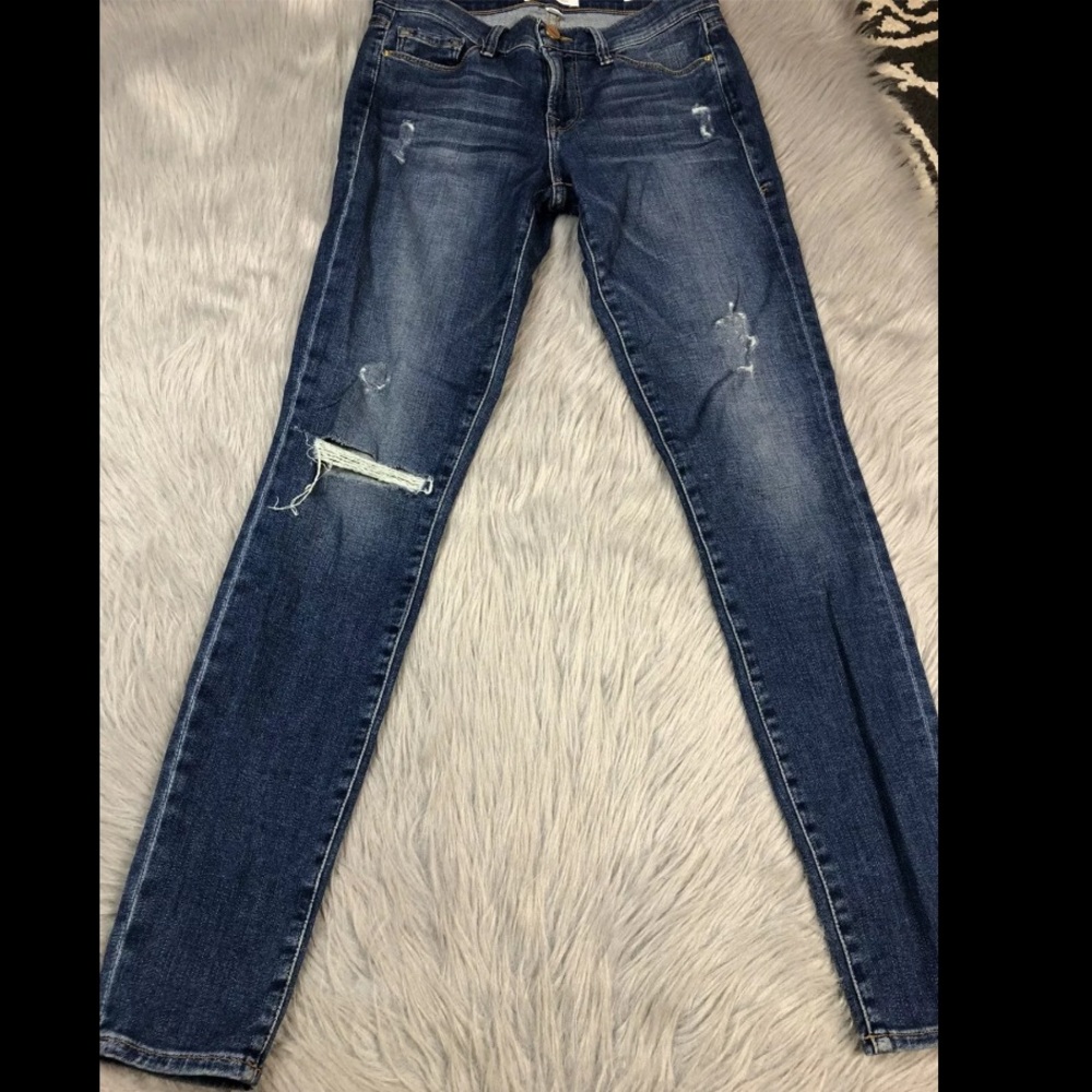Frame Denim Le Skinny De Jeanne Jeans Distressed size 25
